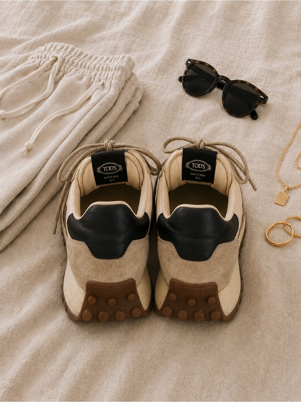 TOD’S 1T Made in Italy Suede Leather Chunky Sneakers Women’s 8.5 - Picture 3 of 8